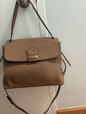 Burberry Beige/Tan Leather Satchel Bag